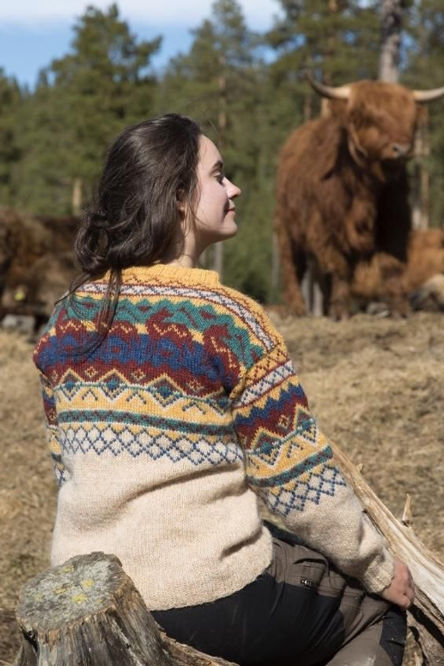 Takotna Sweater Kit - Col 06 (Straw Lettlopi) - Wool &amp; Pattern - Linka Neumann