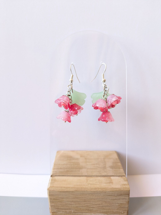Boucle d’oreilles Pompon fleur 