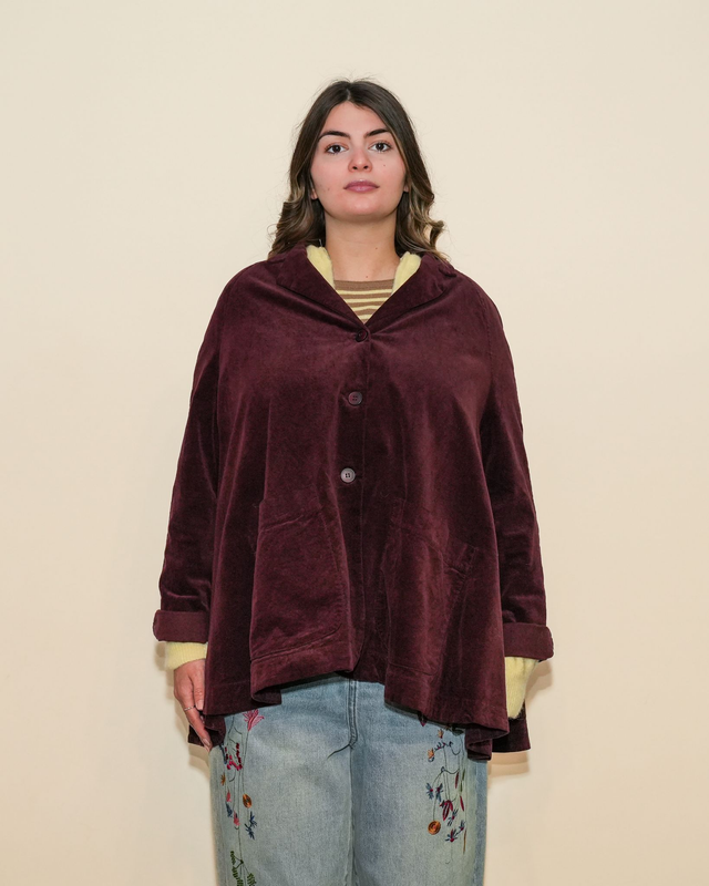 Giacca svasata velluto