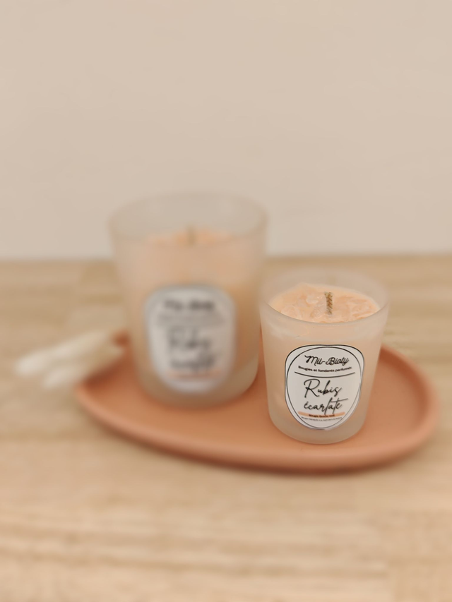 Bougie Quartz rose : Rubis écarlate