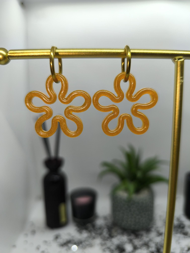 Pampilles interchangeables FLORA orange nacré 