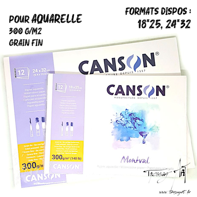 CANSON - PAPIER AQUARELLE MONTVAL - CA010