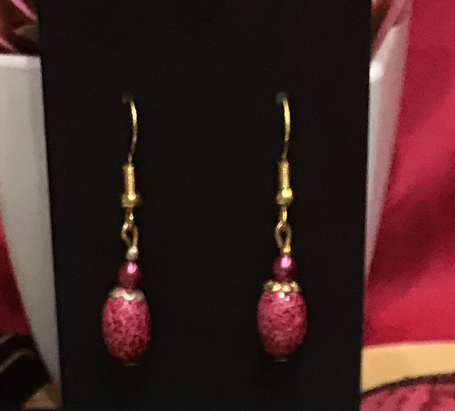 Rose Pink Dangling Earrings - RPD02