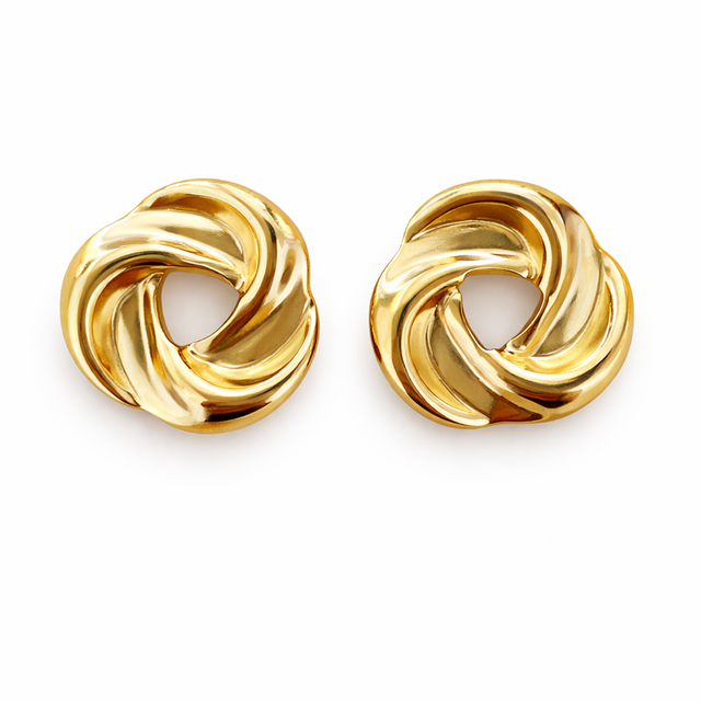 Pendientes acero dorado 