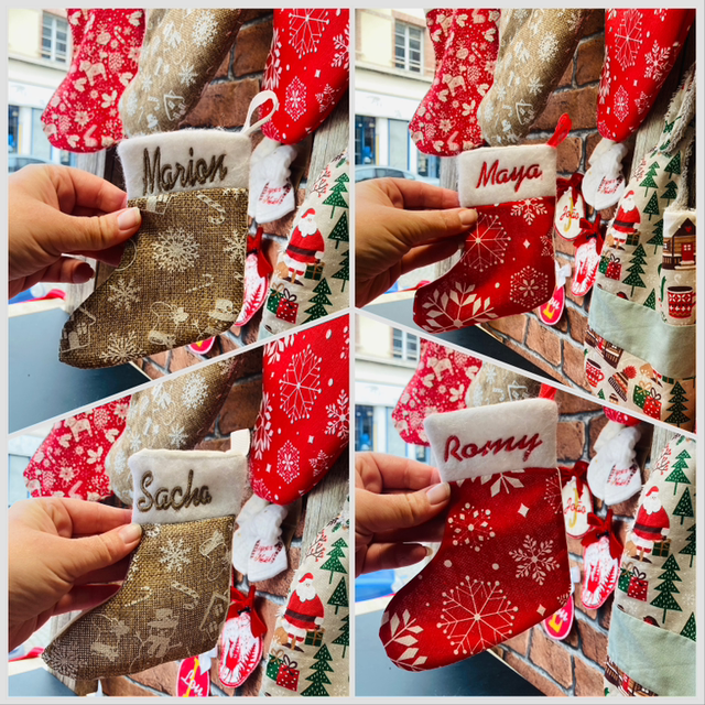 Mini chaussette de Noël à suspendre 