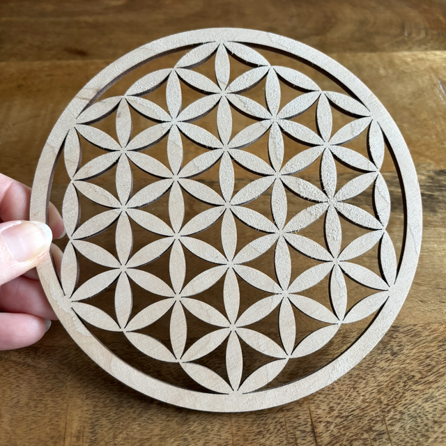 Fleur de vie en bois 15cm