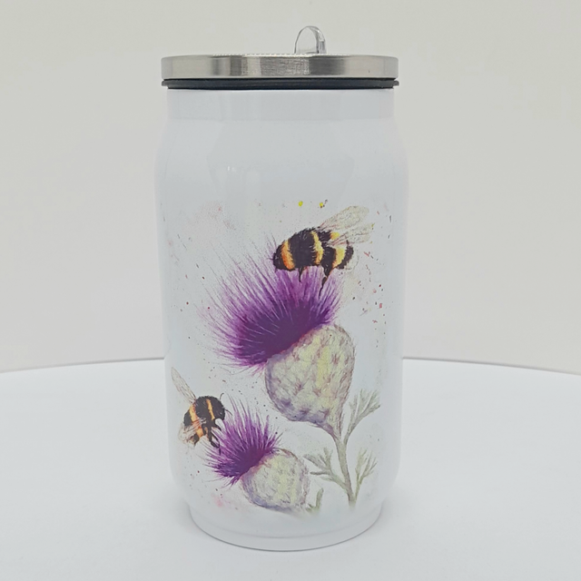 Can style Drinks Bottle or Cup with Bees Artwork