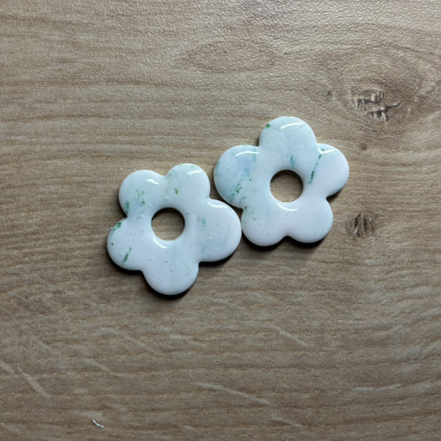 Grandes blanc et vert 