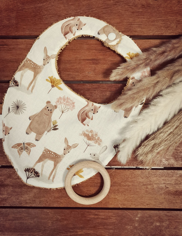 Bavoir bandana Moka Cannelle