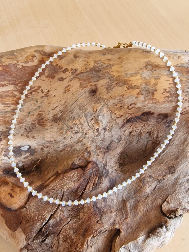 Collier Stone &amp; Steel Pierre de lune