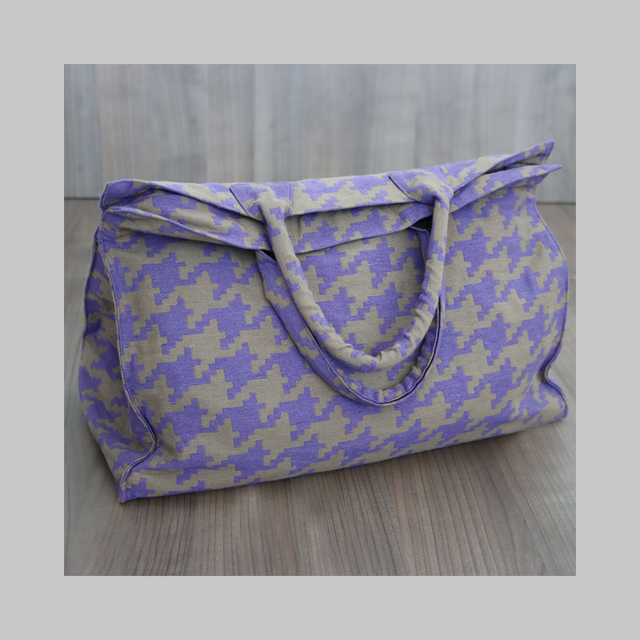 PIED DE POULE BAG col. tortora, viola