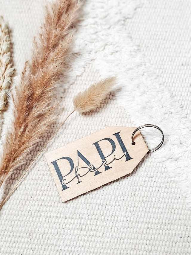 Porte-clé bois - papi