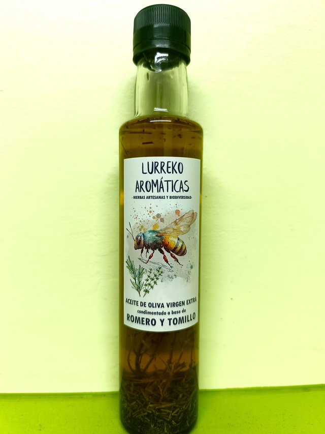 ACEITE de ROMERO Y TOMILLO BIO VIRGEN EXTRA CONDIMENTADO