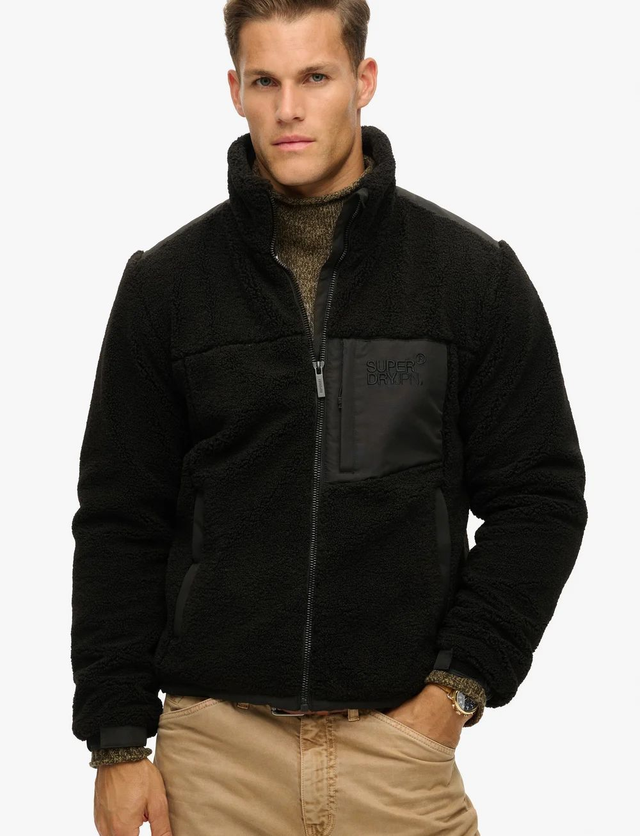 86737197 - SUPERDRY Pile full zip con inserto relaxed