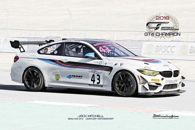 C181004 BMW M4 GT4 British GT Century Motorsport Jack Mitchell #43 - 2018 GT4 Champion