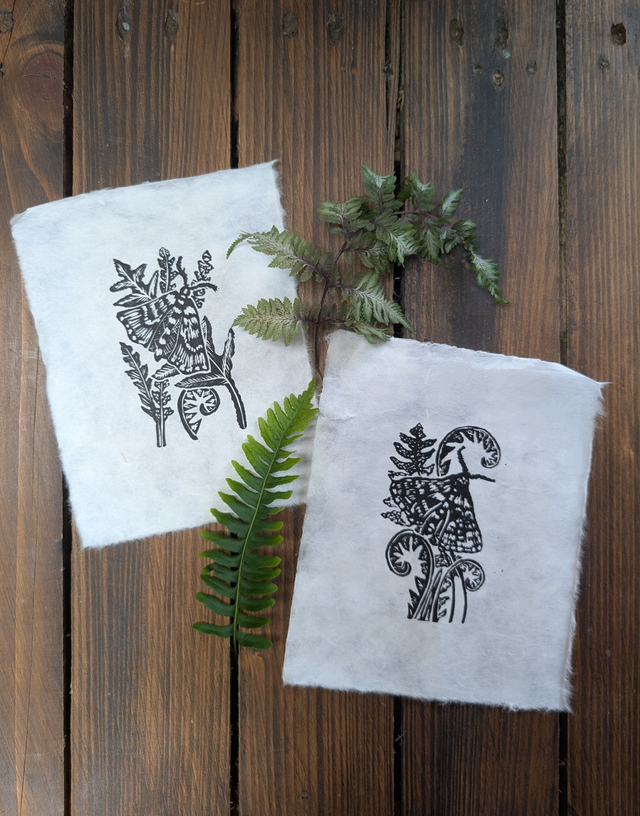 Moth - small Lino print