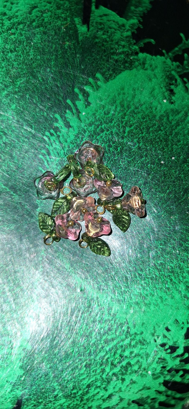 Acrylic flowers pink