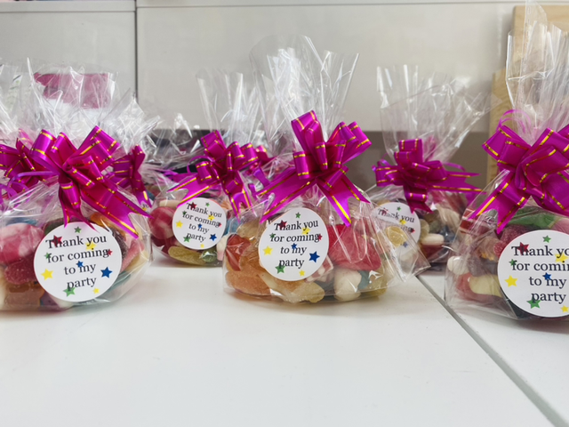 Party favours Thank you for coming to my party