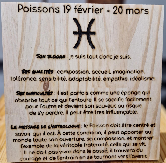 Gravure sur bois du Poisson