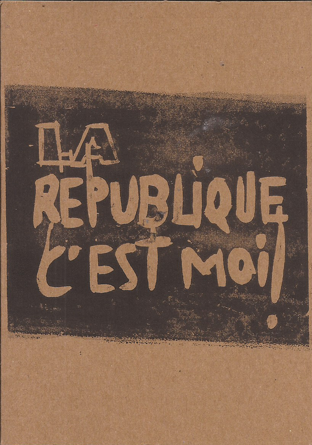 Lino-carte La République c'est moi !