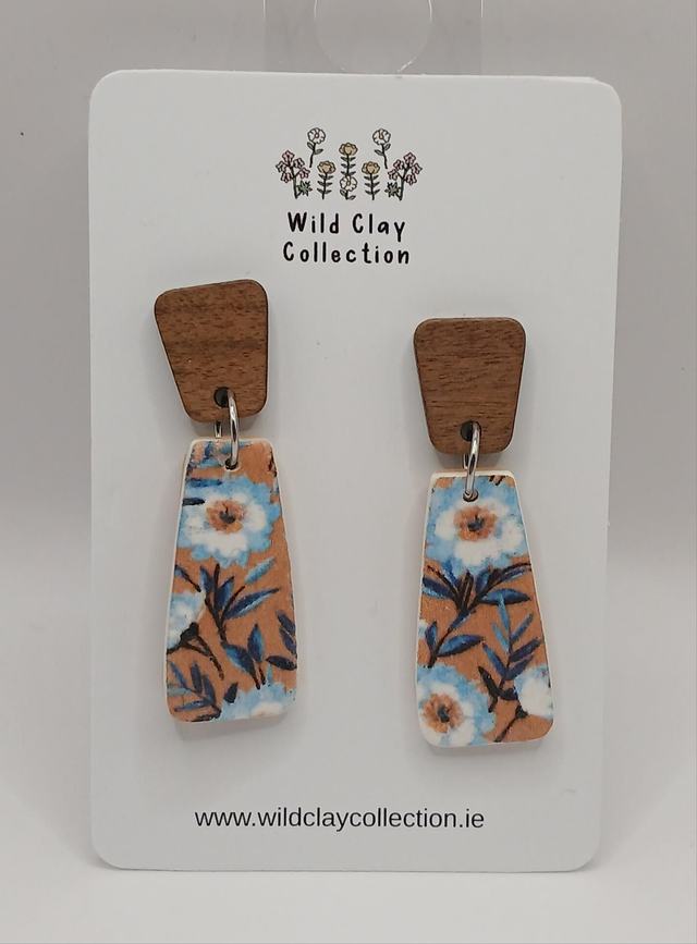 Floral Mustard Long Dangle