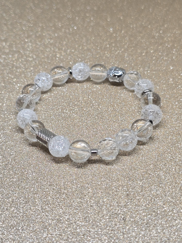 Bracelet Cristal de roche en 1 cm 