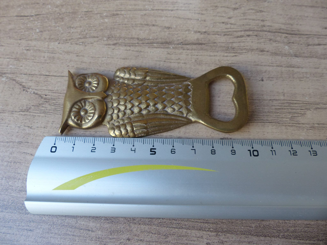 Décapsuleur Limonadier en Forme de Chouette/hibou en Laiton fait main Inde, Collection, Fête, Décoration Bar Bistrot, Cadeau Ami Crémaillère