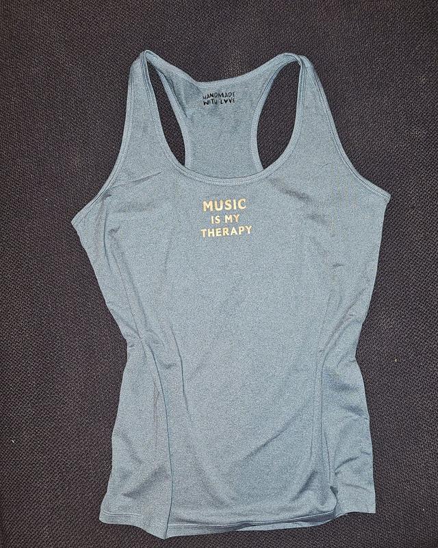 Tank Top Women - Music is my Therapy - grey