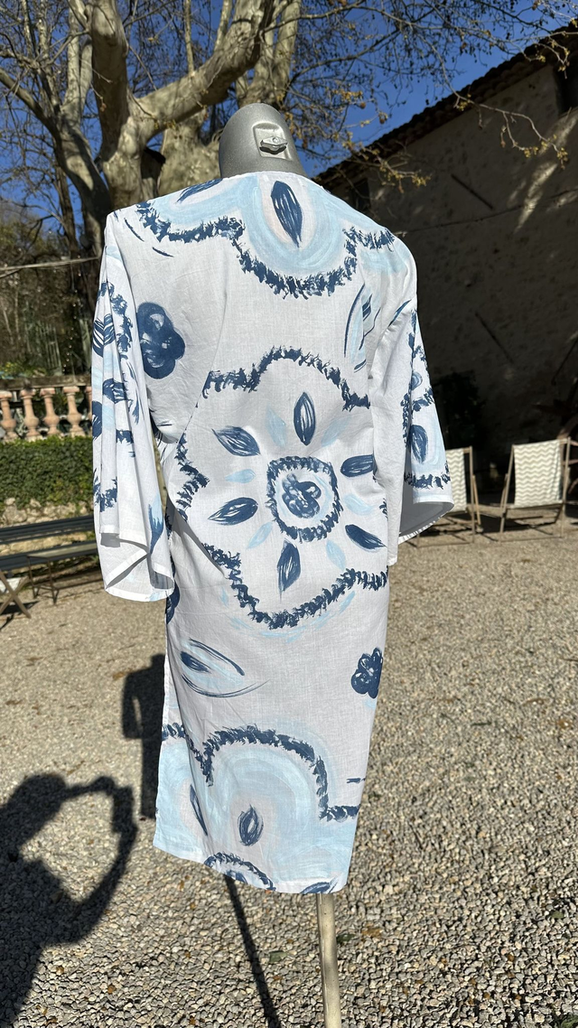 Tunique d&#039;exception longue peint à la main