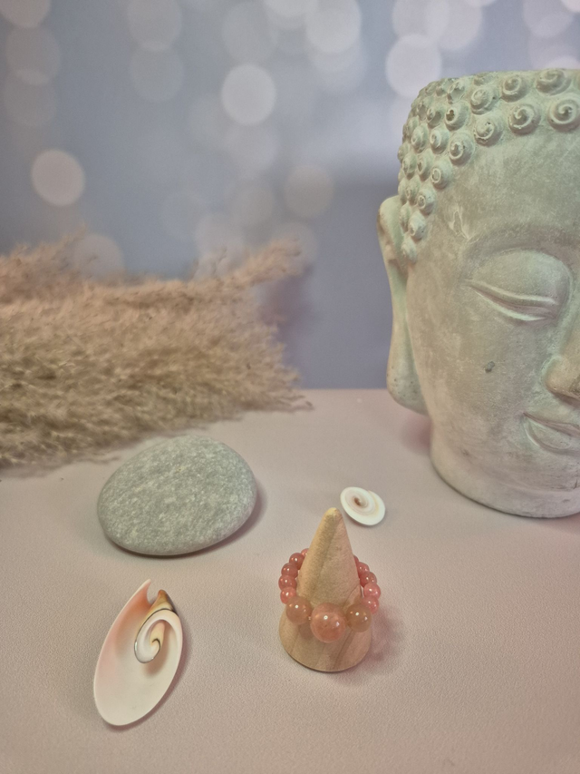 Bague HARMONIA – Pierre de Soleil &amp; Rhodochrosite naturelles