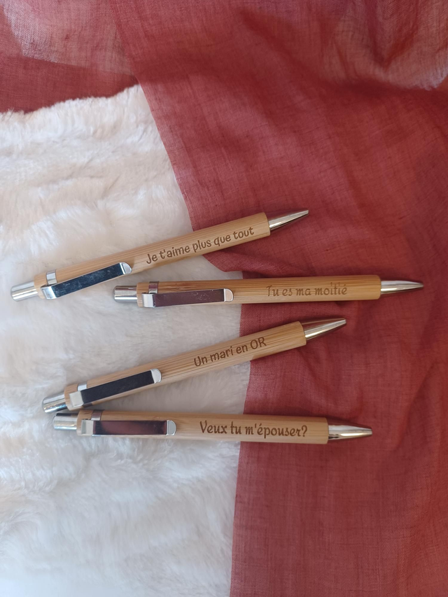 Stylo bambou spécial "Amoureux"