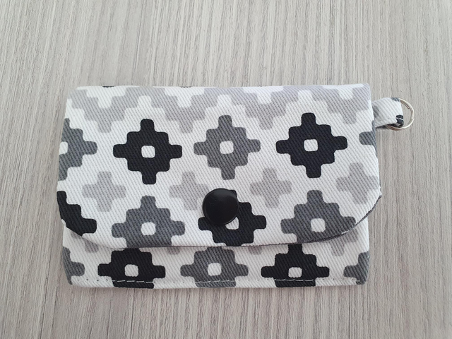 Porte-cartes pression noire