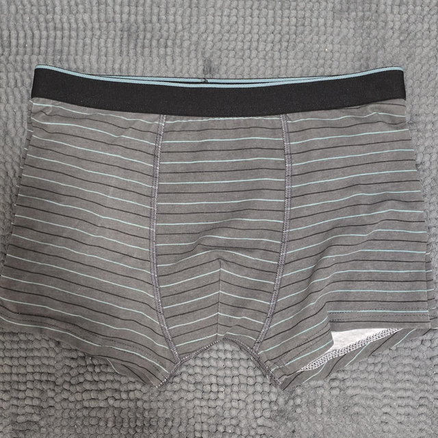 BOXER GRIS RAYÉ TAILLE M
