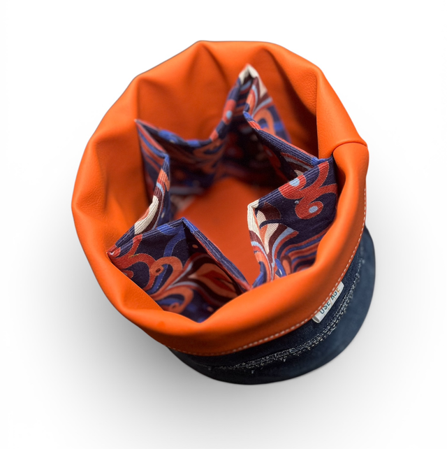 Panière de Rangement Multi-Poches en Similicuir - Pièce Unique