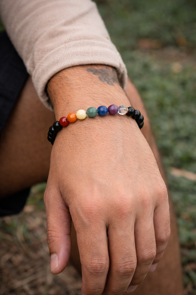 Bracelet Protection &amp; Harmonie | 7 Chakras &amp; Onyx