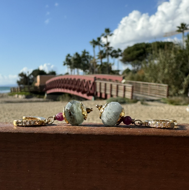 Créoles Coquille Labradorite