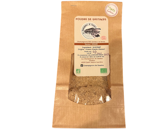 Shiitakés séchés en poudre