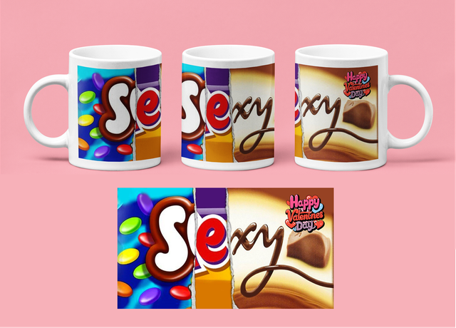 Valentines Day Mug - Chocolate Wrapper - Sexy