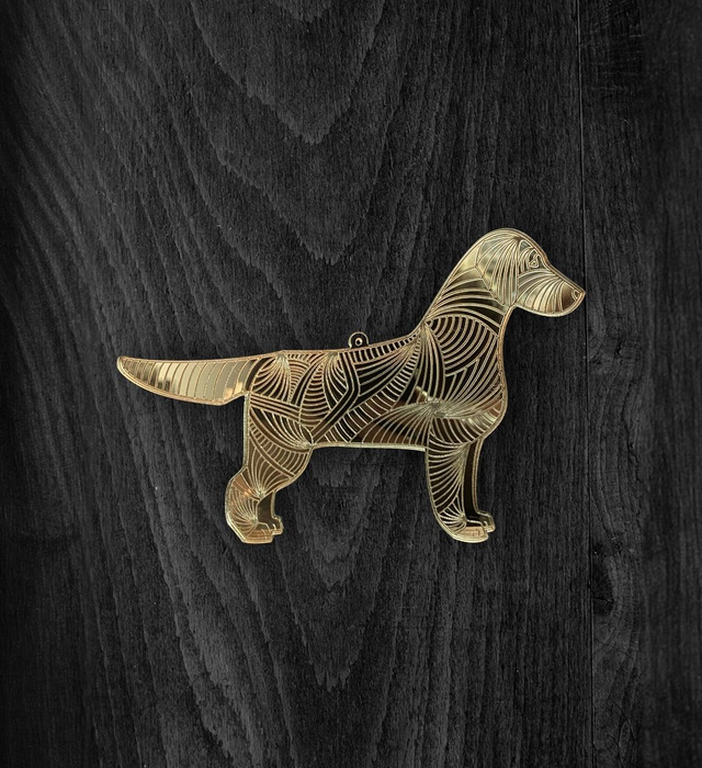 Acryl - Flatcoated Retriever Gold