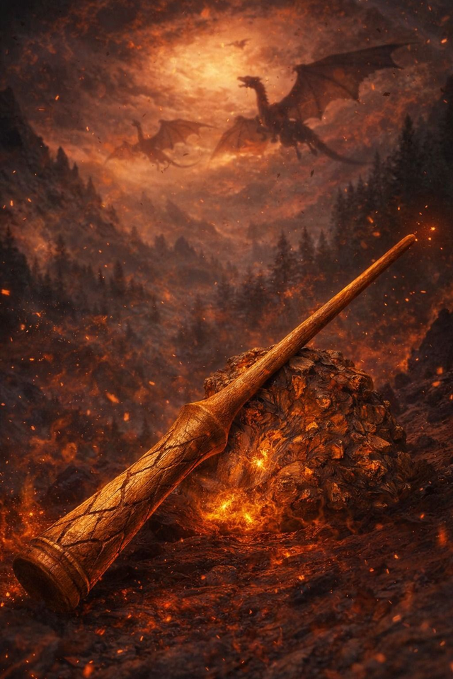 Zauberstab - Drachenschuppenstab der Glut