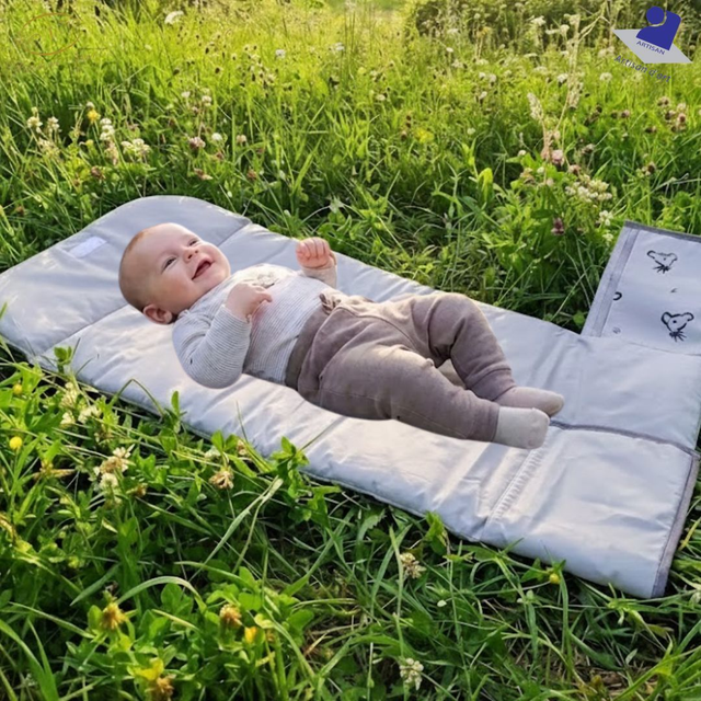 Tapis à langer nomade artisanal 