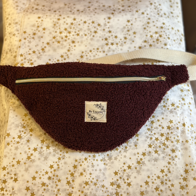 Sac banane sherpa Bordeaux S