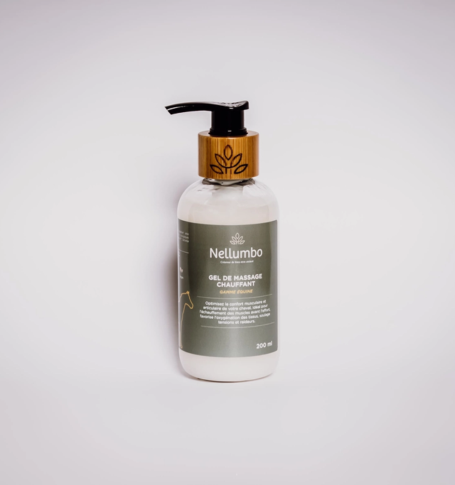 Gel de massage chauffant 200ml - Nellumbo