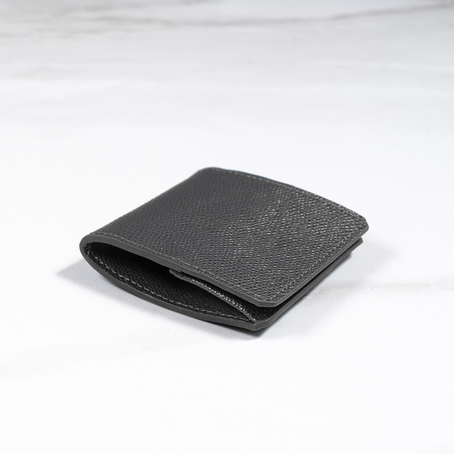 Portamonete in pelle | Grigio - Mr. Trevis