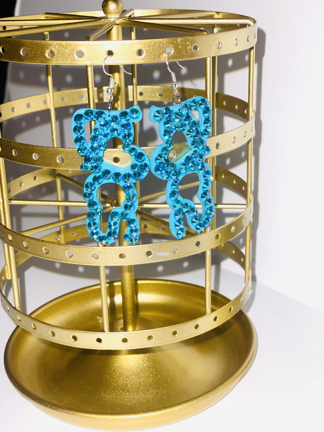 Bedazzelde Oorbellen “Locks” – Uitgelazerd, Handgeverfd en Laser-gedetailleerd | Statement Sieraden