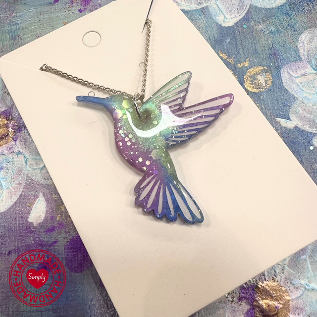 Pendant - Pastel Hummingbird