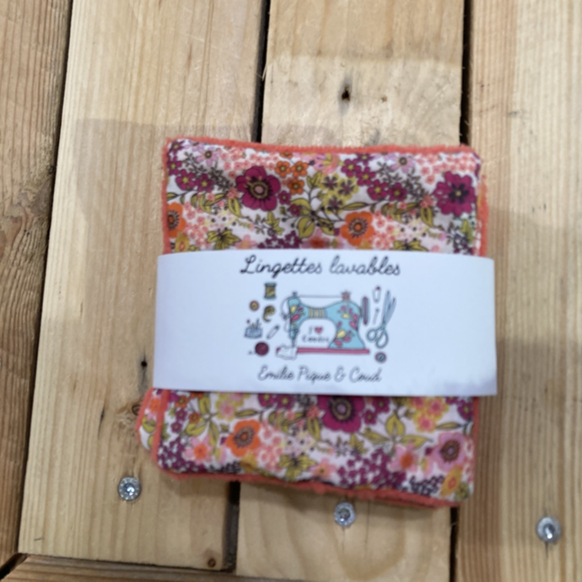 Lot 5 lingettes lavables 