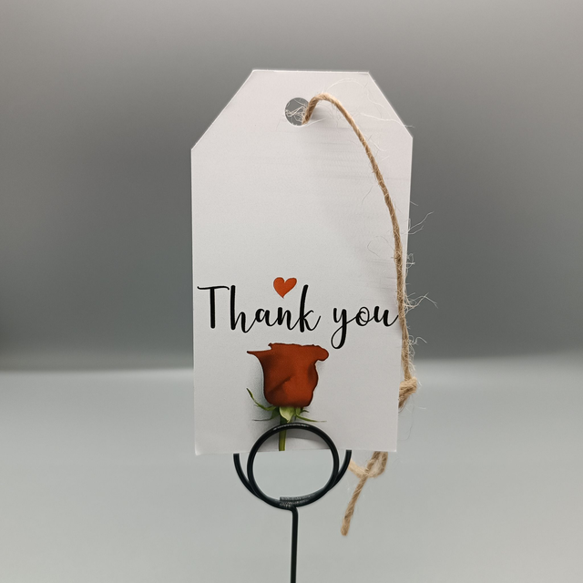 Geschenkanhänger Rose Thank You