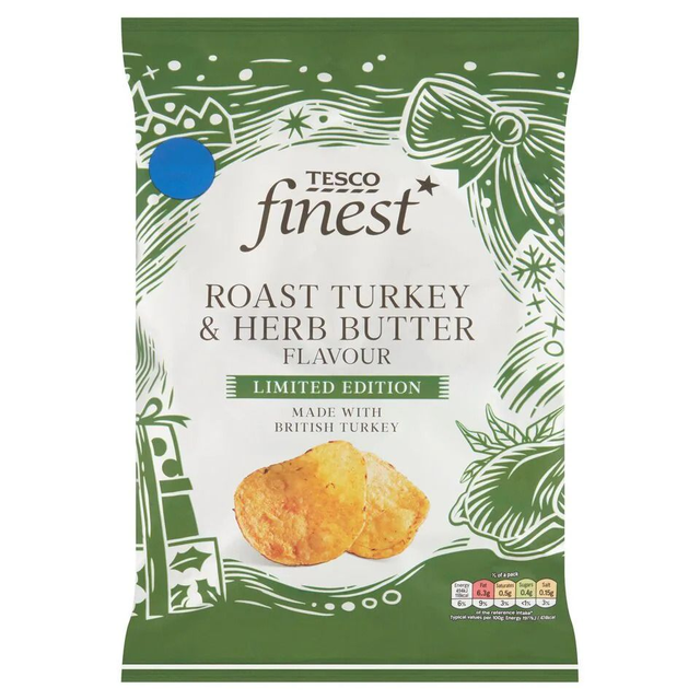 Tesco Finest Crinkle Cut Roast Turkey &amp; Herb Butter Flavour (Limited Edition) 150g