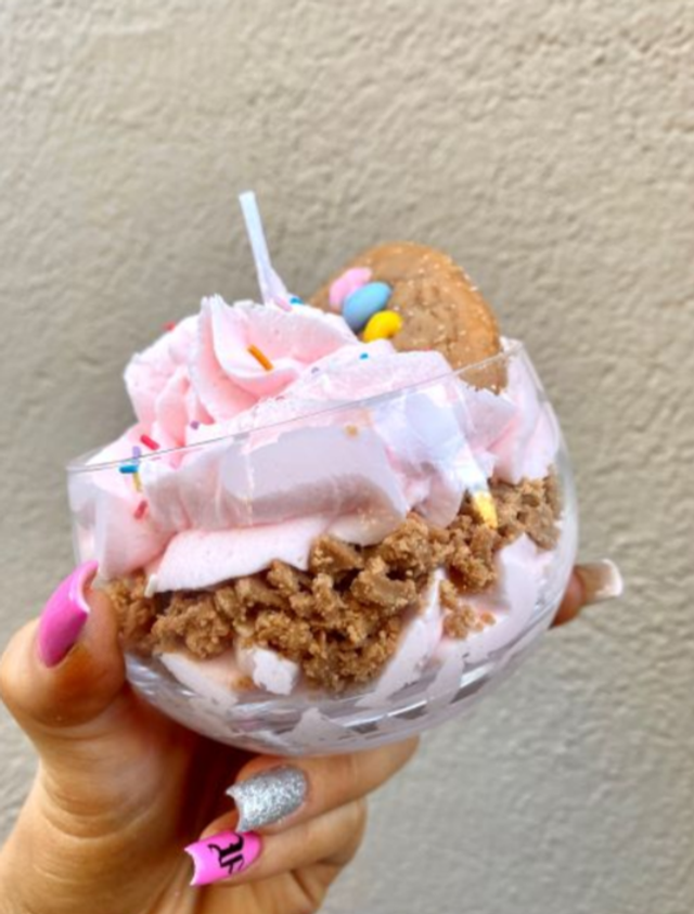 Bougie verrine chantilly 130 g Cookie barbe à papa